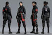 cyberpunk female character desing