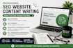 write SEO website content homepage about us and landing page
