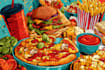 create custom food pop art illustration for restaurants