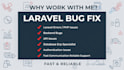 fix laravel bugs, PHP errors and backend issues