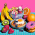 create cartoon food pop art designs