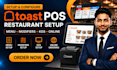 setup toast pos, restaurant menu, modifiers, kds and online