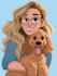 create a cute disney cartoon illustration