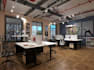 covert warehouse to industrial office spaces, workplace visualization render