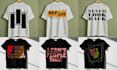 create unique typography and minimalist t shirt design