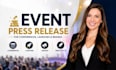 write an event press release for conferences, launches, and brands