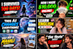 design high CTR youtube thumbnails