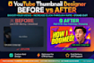 create viral youtube thumbnails with high CTR design