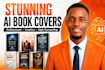 create professional book cover, book cover designs using ai