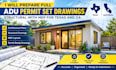 prepare full adu permit set drawings, structural with mep for texas and ca