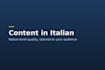 write engaging articles and blog content in italian