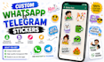 create custom whatsapp and telegram stickers