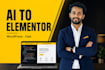 convert ai or coded website to wordpress elementor
