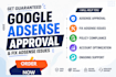 get guaranteed google adsense approval and fix adsense issuses