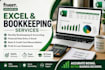 do monthly bookkeeping and financial data entry in excel