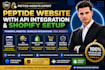 build a peptide website with API integration and
