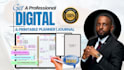 design hyperlinked planner, digital journal, ebook template, goodnotes