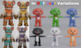 model 3d characters from stylized low poly to aaa