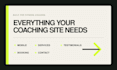 build a one page personal trainer website