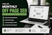 do monthly off page SEO with high authority backlinks