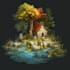 create 2d game environment concept art and illustration