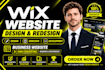 do wix website redesign, wix website design, wix business website development