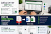 provide professional data entry, typing, and document formatting