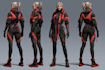 cyberpunk female character desing