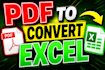 convert PDF to excel with accurate data entry