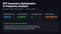 perform dft geometry optimization and frequency analysis using orca