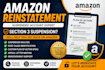 reinstate suspended amazon account, fix section 3 , write amazon reinstatement