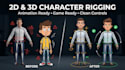 create 2d and 3d character rigging for animation games and vtuber projects