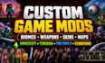mod minecraft, terraria, sims 4, starbound with biomes, weapons,