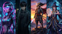 write advanced ai image generation prompts and custom art