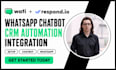 setup wati respond io whatsapp chatbot crm automation integration