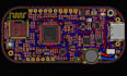 design miniature hairbrush pcb using tinyml, mems microphone, dfm, haptic, ble