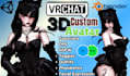 create custom vr chat avatar vr character avatar commission quest vrm model nsfw