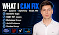 fix PHP laravel symfony backend bugs and rest API issues