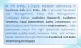be your facebook and meta ads manager