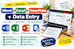 do ms word, excel, powerpoint and data entry