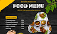 design attractive restaurant menus, event posters, and web banners