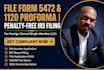 file form 5472 proforma 1120 for penalty free