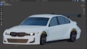 make low mid high poly 3d car model with blender