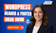 design a custom wordpress header and footer