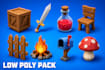 make low poly 3d roblox props and game assets