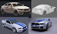 create 3d car model vehicle design car rendering stl 3d printing game ready car