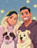 create a disney cartoon illustration