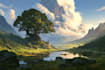 do fantasy landscape illustrations