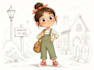 draw a cartoon character in a funny sketch