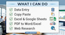 do accurate data entry and web research